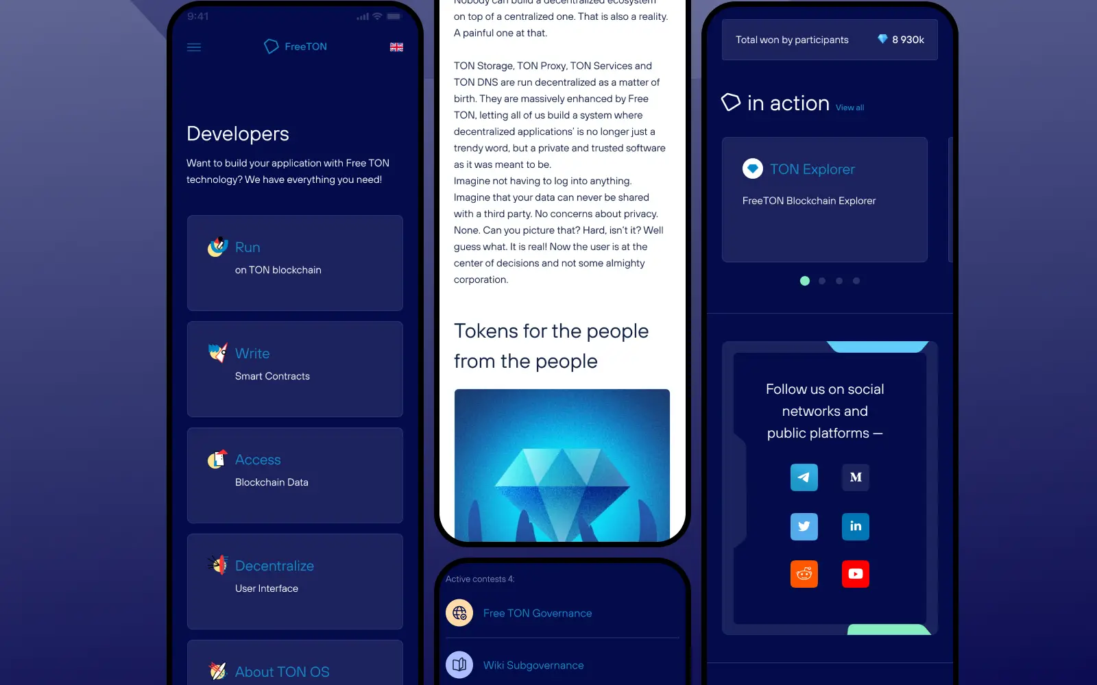 Mobilny dark mode Free TON