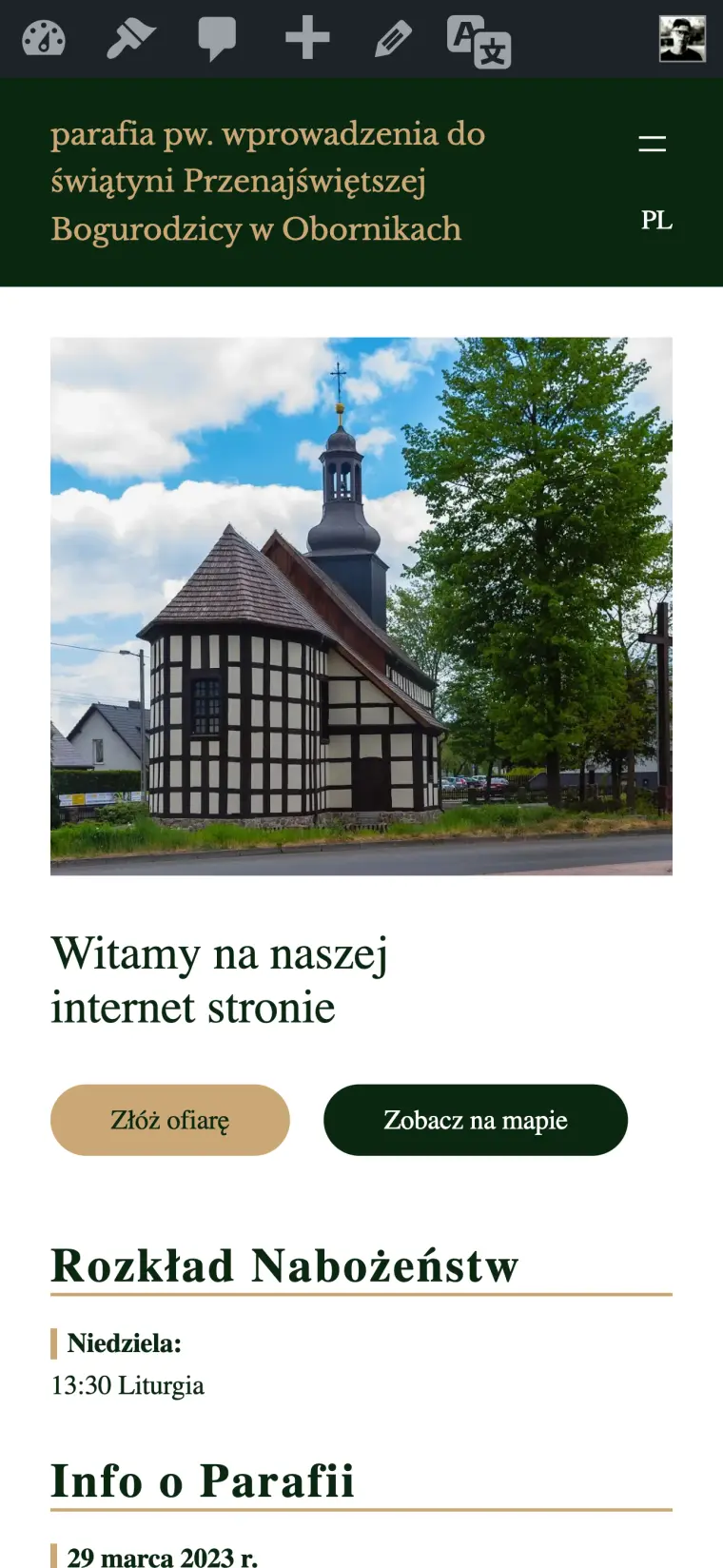 Informacje parafialne na telefonie