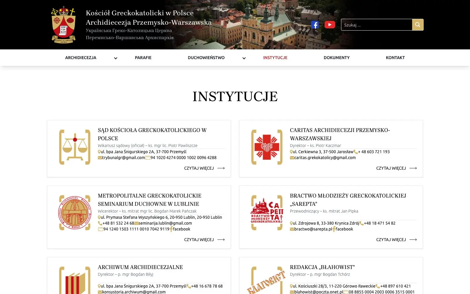 Instytucje archidiecezji